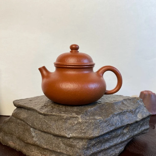 宜兴紫砂壶明清老朱泥全手工制作容天壶150cc紫砂茶壶茶具老味壶