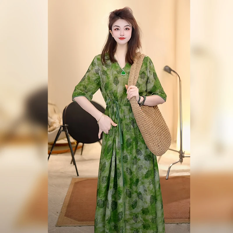 【Linda姐高端线】新款法式高档气质浪漫显瘦连衣裙AA5LYH0671