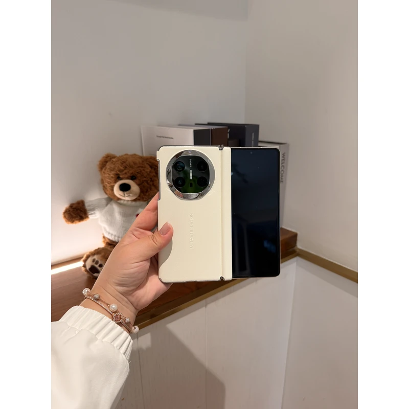 适用于华为Matex6电镀双中轴磁吸折叠手机壳 双中轴护镜头