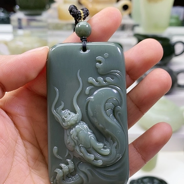 未镶嵌和田玉挂件猫*