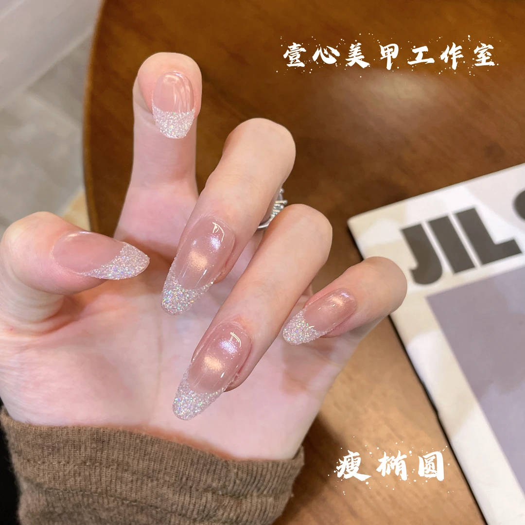 盐湖玫瑰-壹心纯手工穿戴甲 美甲贴片可拆卸假指甲10片装