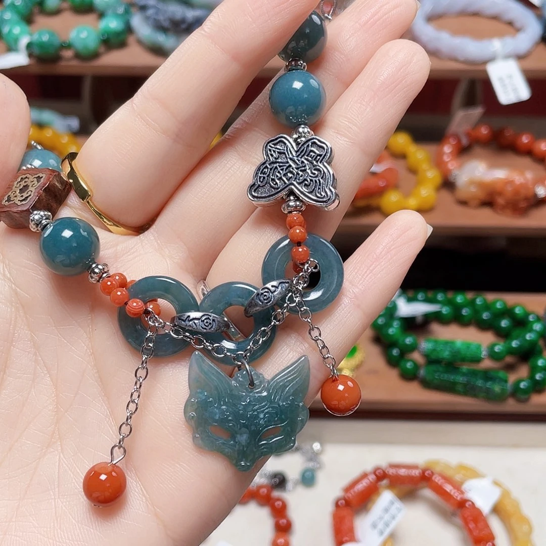 拼***搏翡翠未镶嵌手链饰品