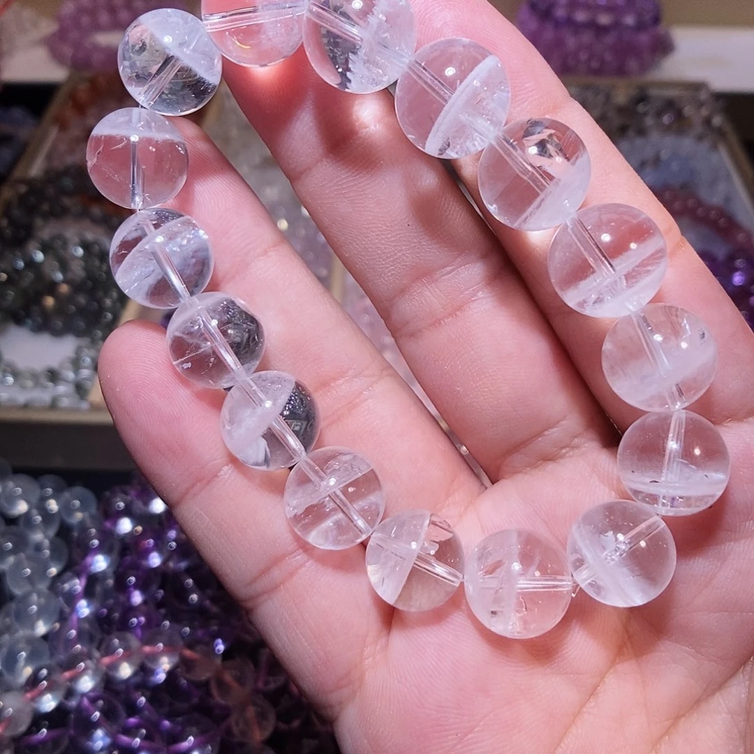水晶手链未镶嵌白幽灵13.5mm