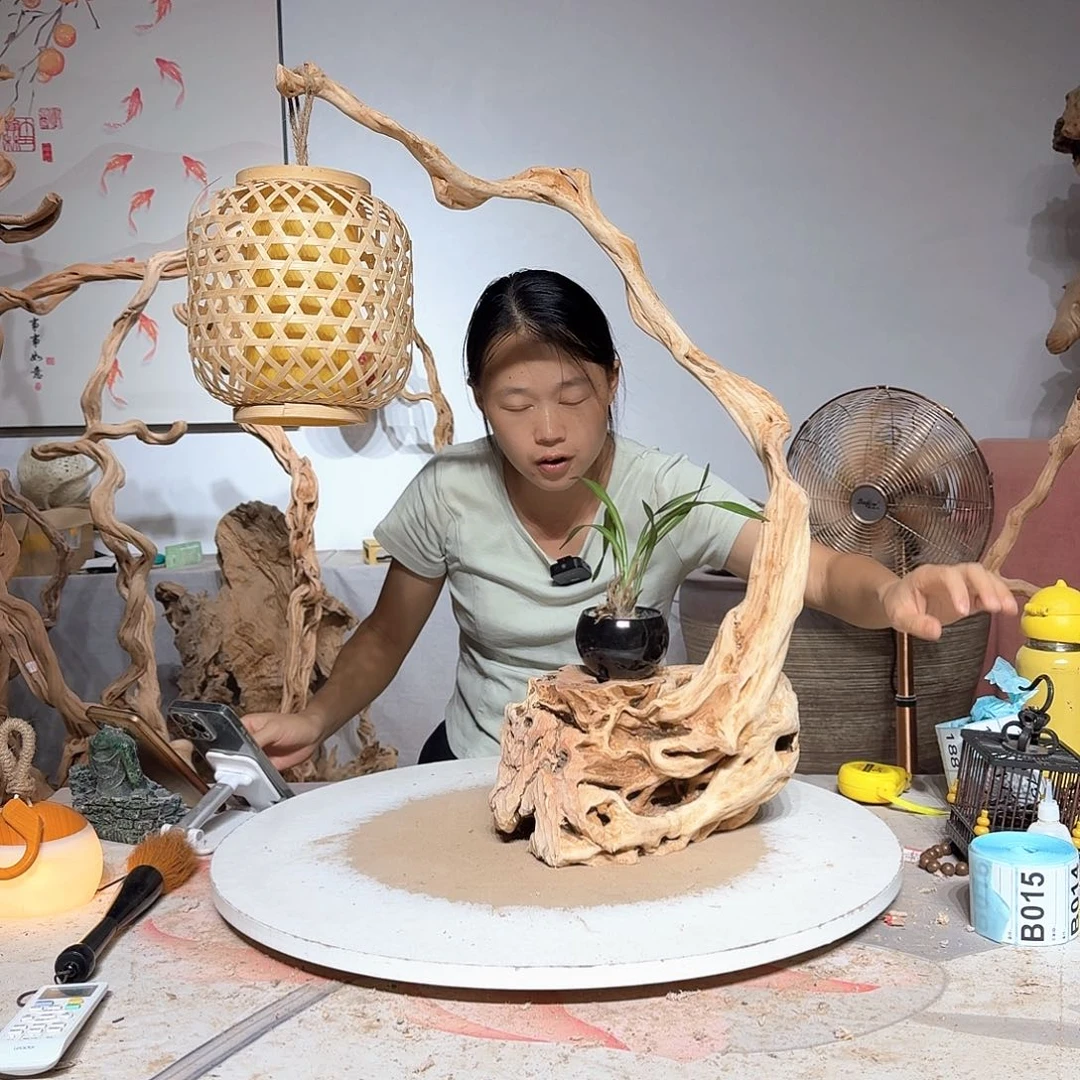 杜鹃根艺术品莎****麦