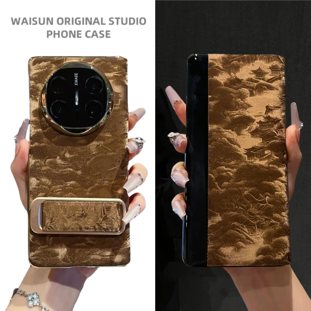 适用华为MateX6手机壳新款折叠屏翻盖全包防摔保护复古奢华皮套