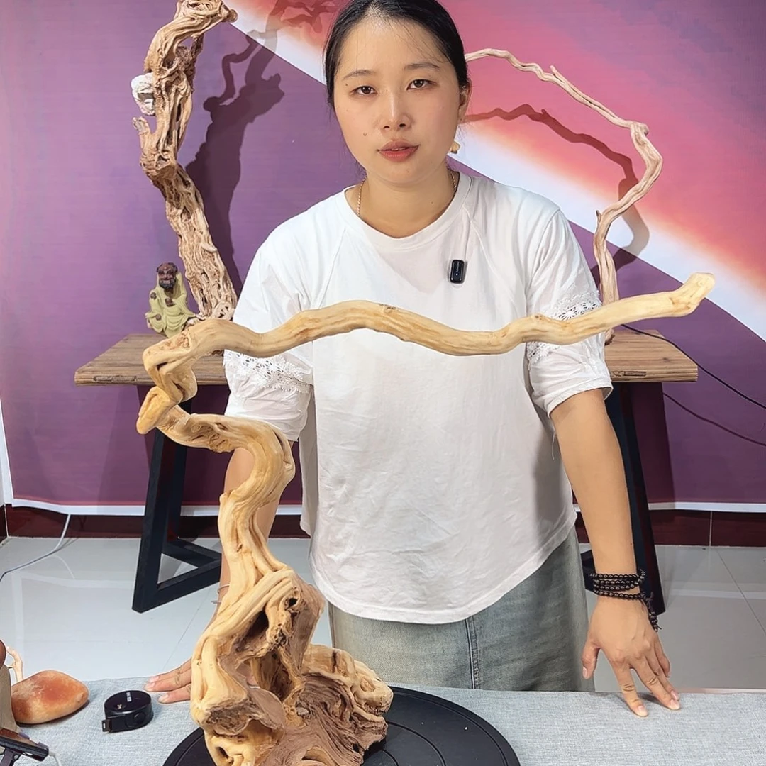 紫***来木天然杜鹃根根艺摆件