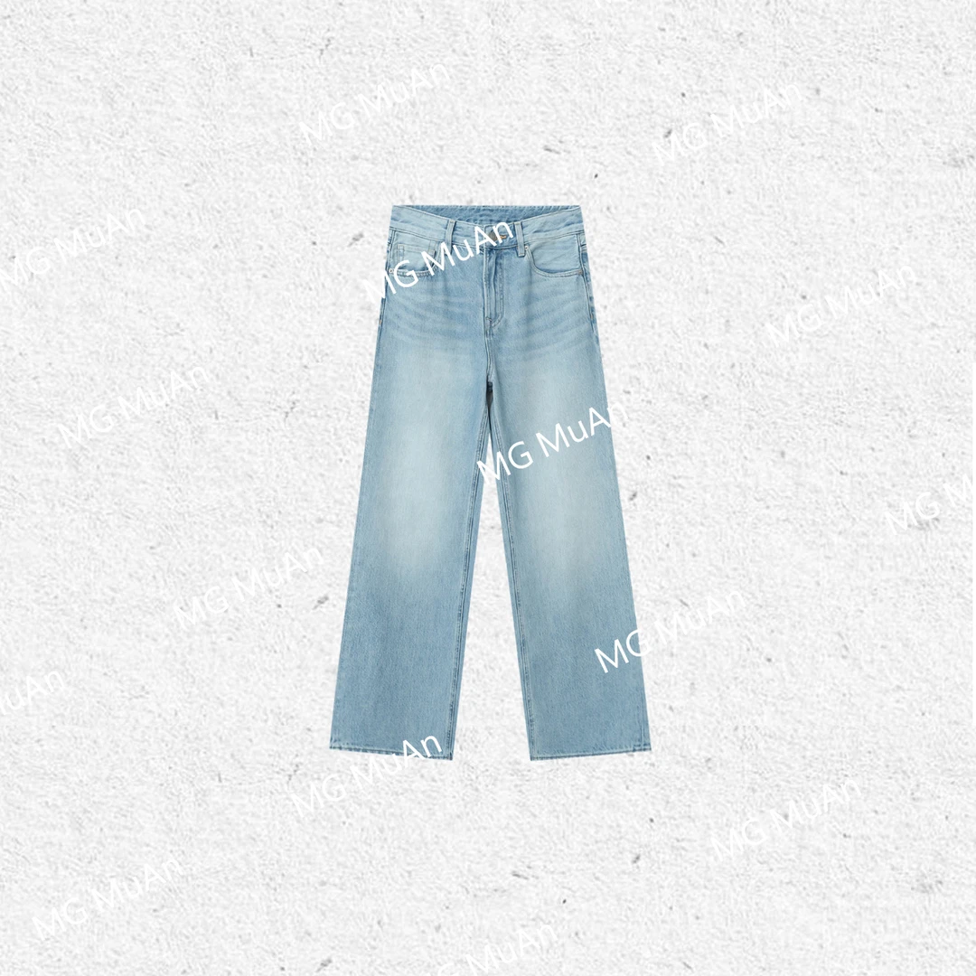 木岸MUAN：《蓝色大海的传说牛仔》“氛围系列”定制牛仔裤女NM-N804