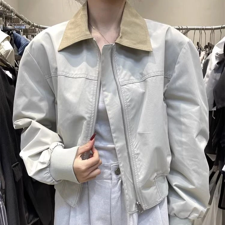 春季慵懒风短款学院风女短外套宽松女装时尚春秋韩版设计感休闲