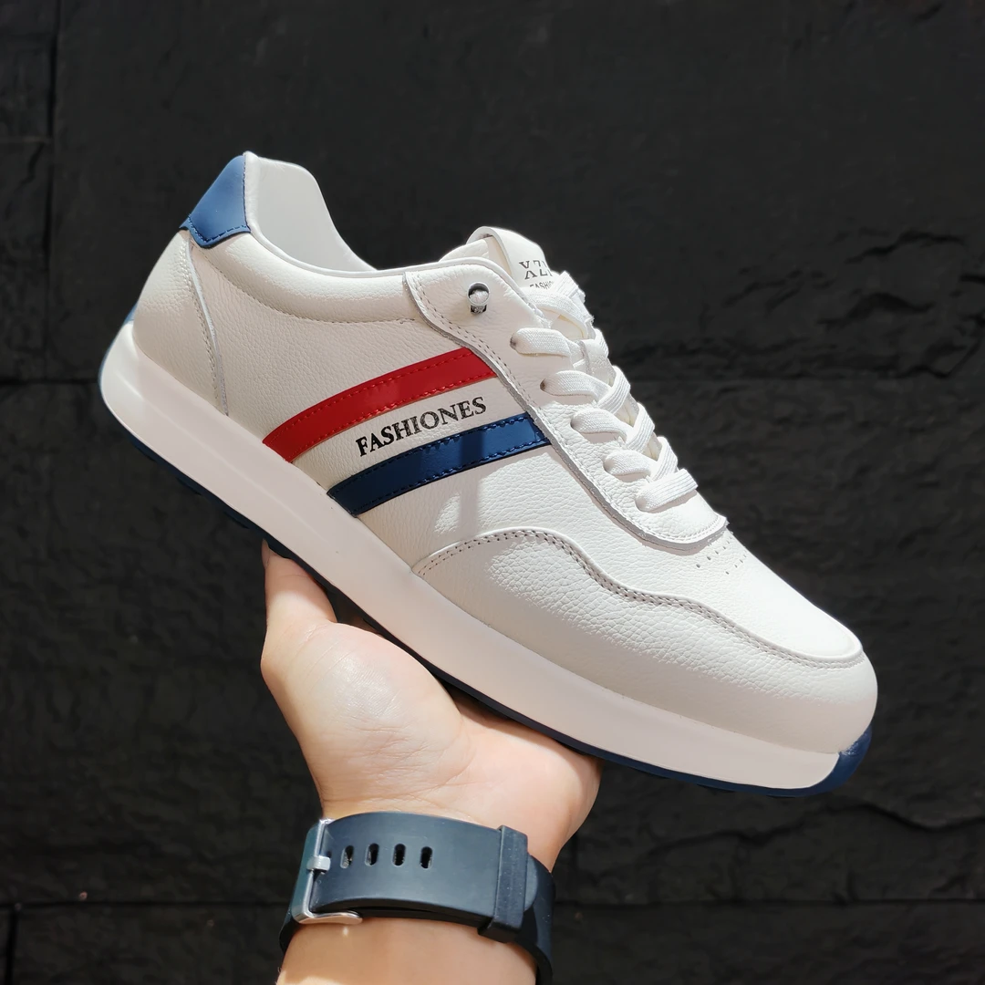 【卡西牛皮】2025新款真皮厚底透气百搭时尚商务休闲运动四季款运动