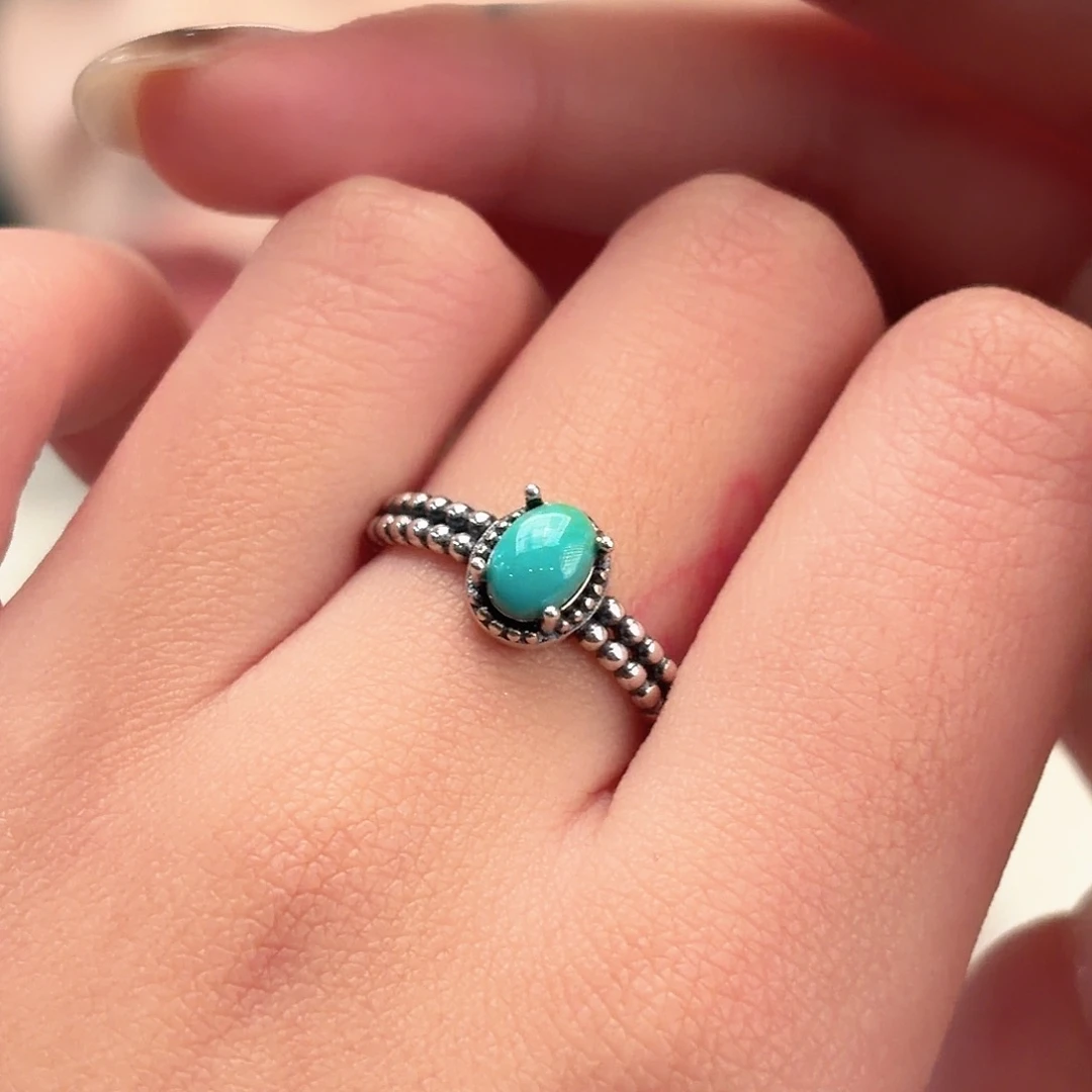 绿松石银S925镶嵌颈饰