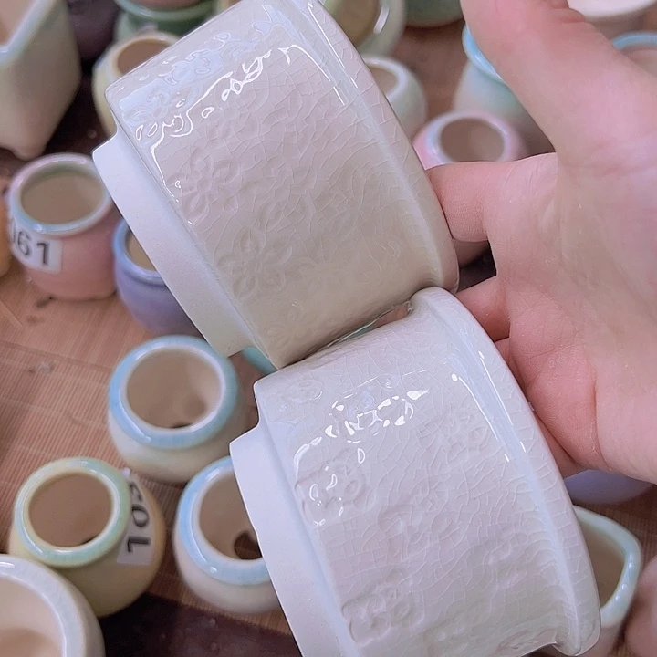 红陶陶瓷花盆当场满12包邮