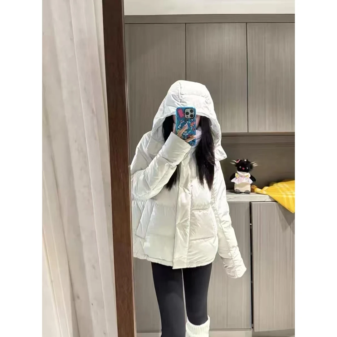 lulu同款wunder puff女保暖五格泡芙鸭绒服露露短款连帽羽绒外套
