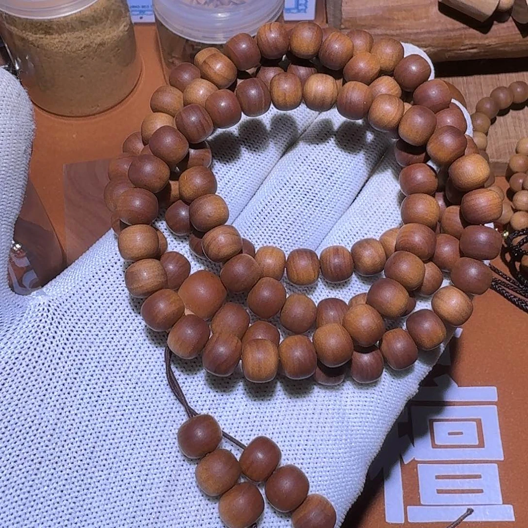 檀香木8×9×108颗黑肉虎皮纹沉水