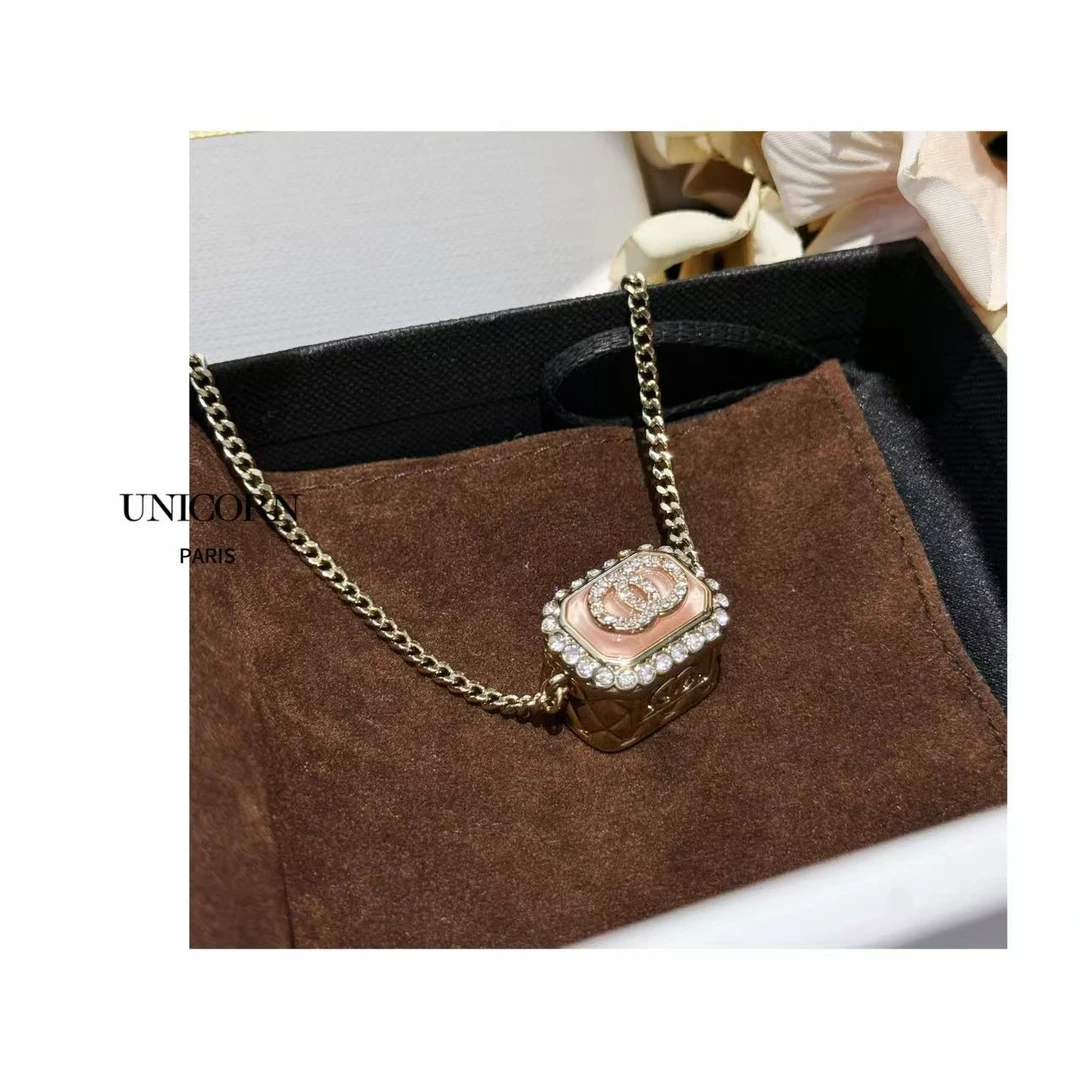 铜合金项链 【奇妙粉盒】粉盒子时尚项链女 JS0549