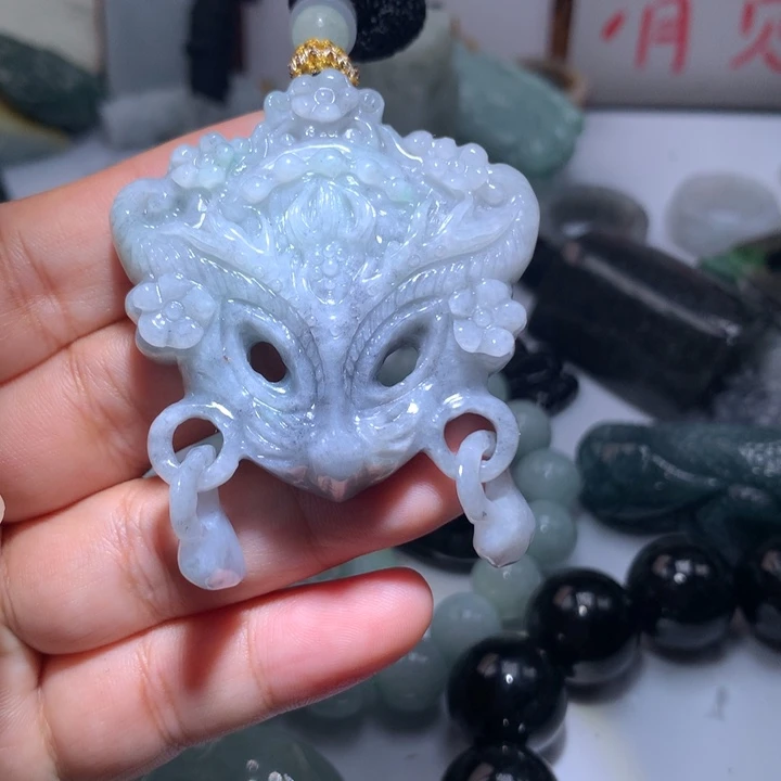 翡翠未镶嵌颈饰保真天然A货翡翠