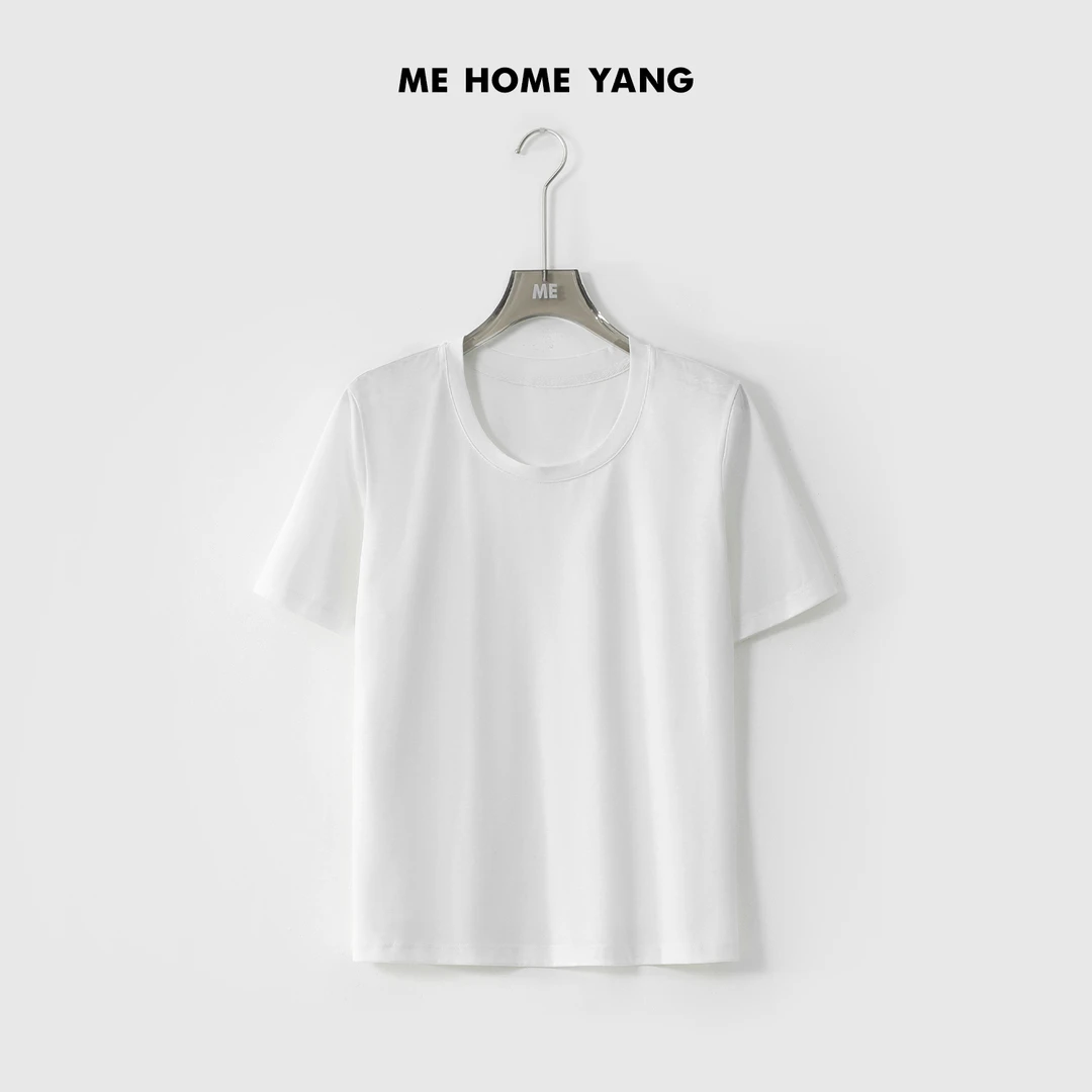 ME【凉皮T】莱赛尔混纺透气吸汗显瘦舒适时尚百搭短袖T恤MESS2971