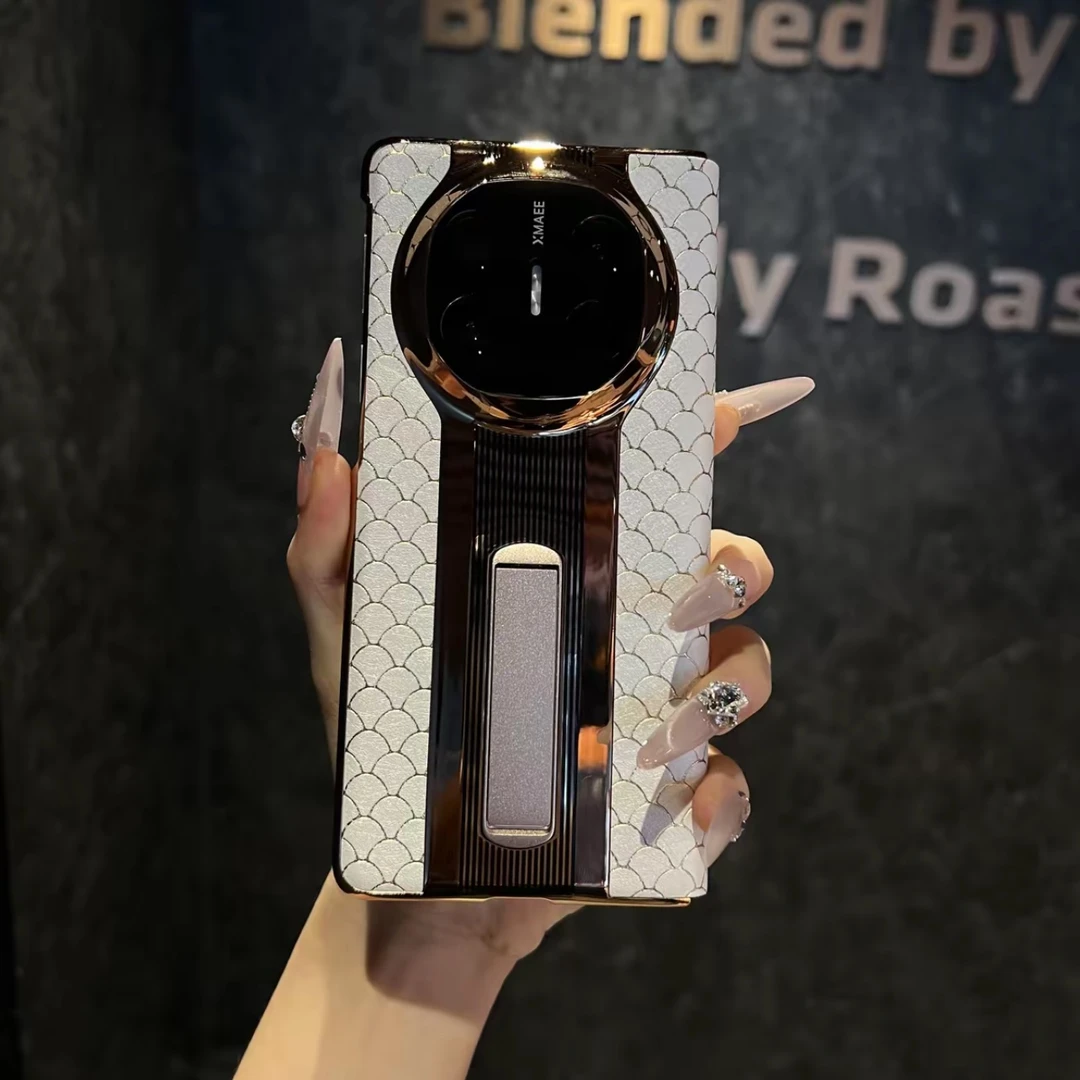 适用华为matex6手机壳新款鱼麟纹x5典藏版超薄防摔x3保护套支架