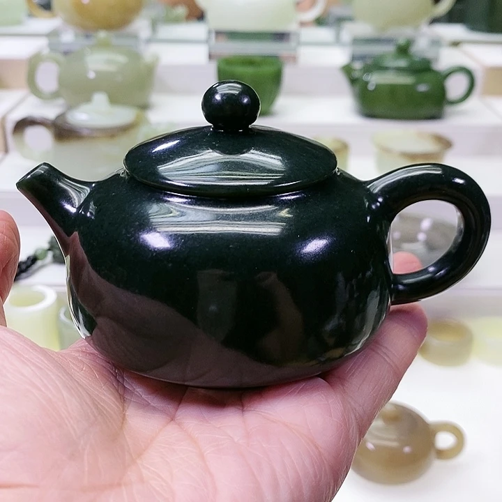 和田玉未镶嵌挂件茶壶170ml（微瑕）