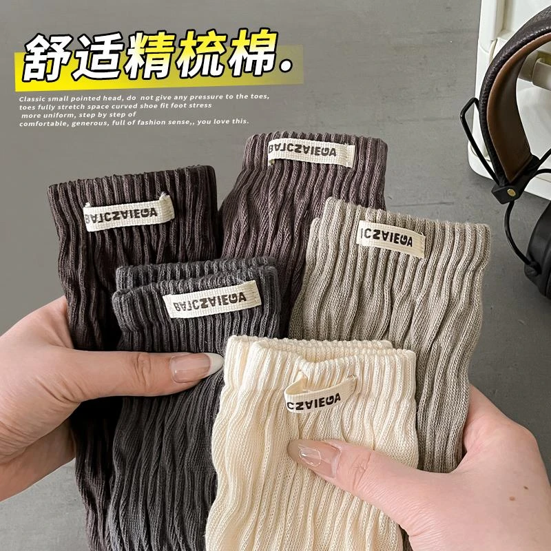 堆堆袜女夏季薄小腿长筒ins夏非棉夏天薄款勃肯鞋袜子无骨长筒