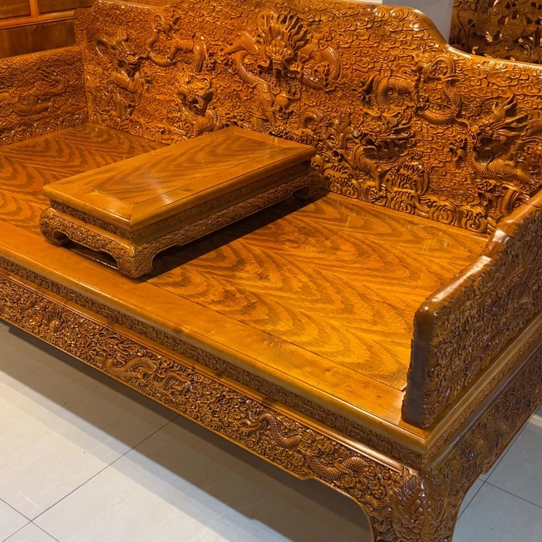 K***a金丝楠金丝楠家具罗汉床两件套