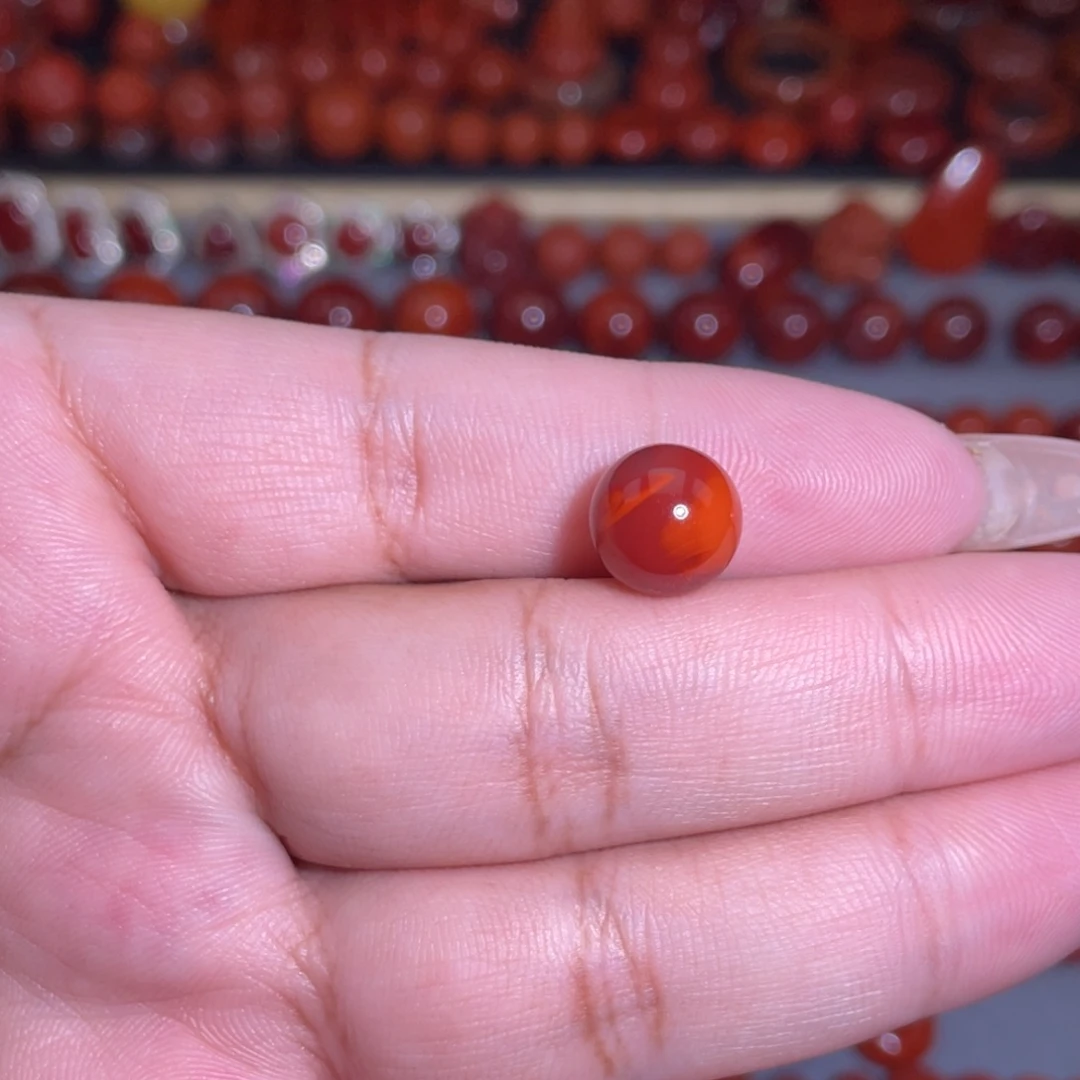 未镶嵌瓦西圆珠卡10+南红玛瑙