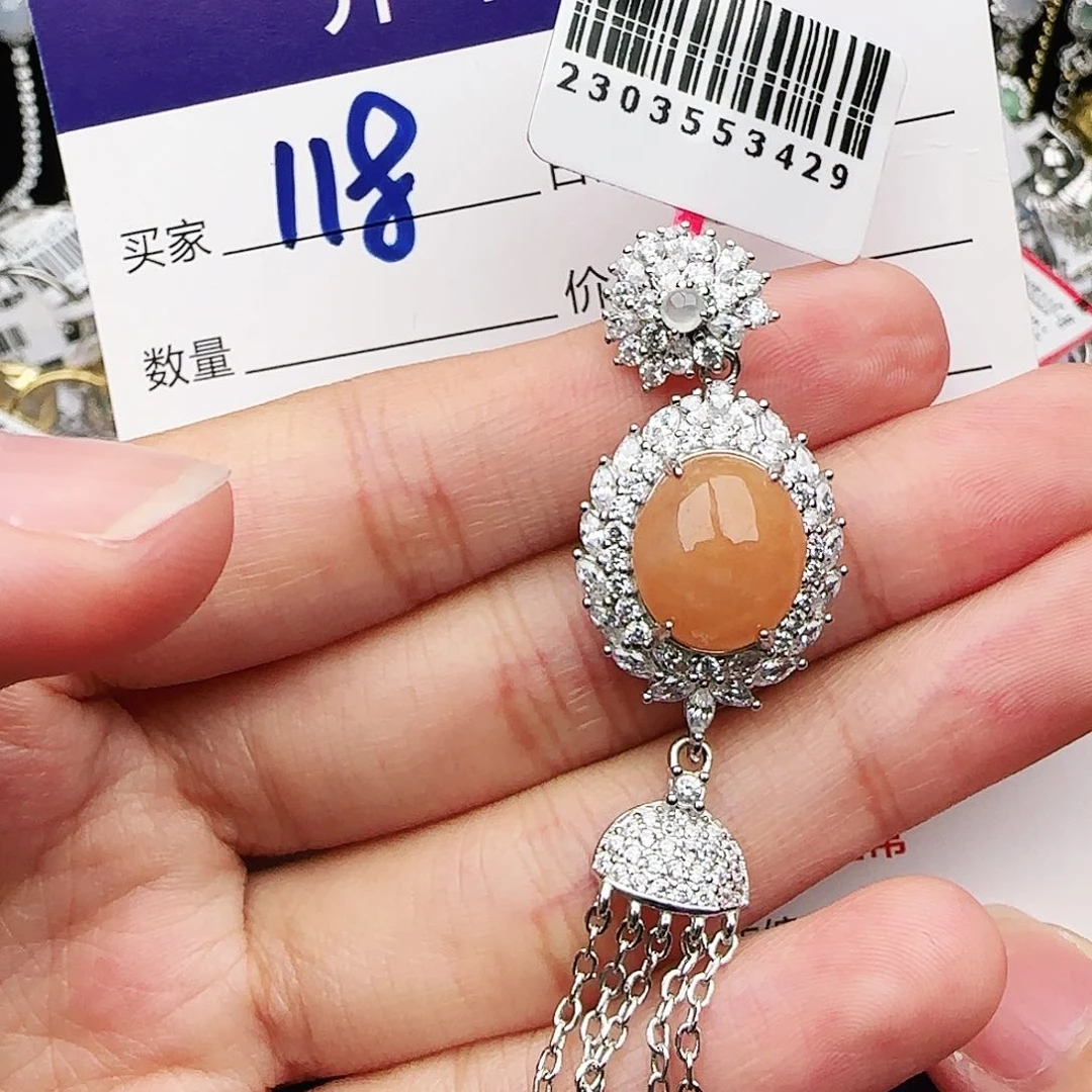 银S925镶嵌戒指翡翠戒指