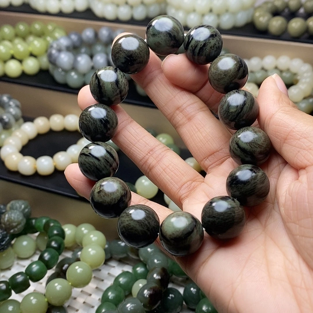 和田玉未镶嵌手链卡16