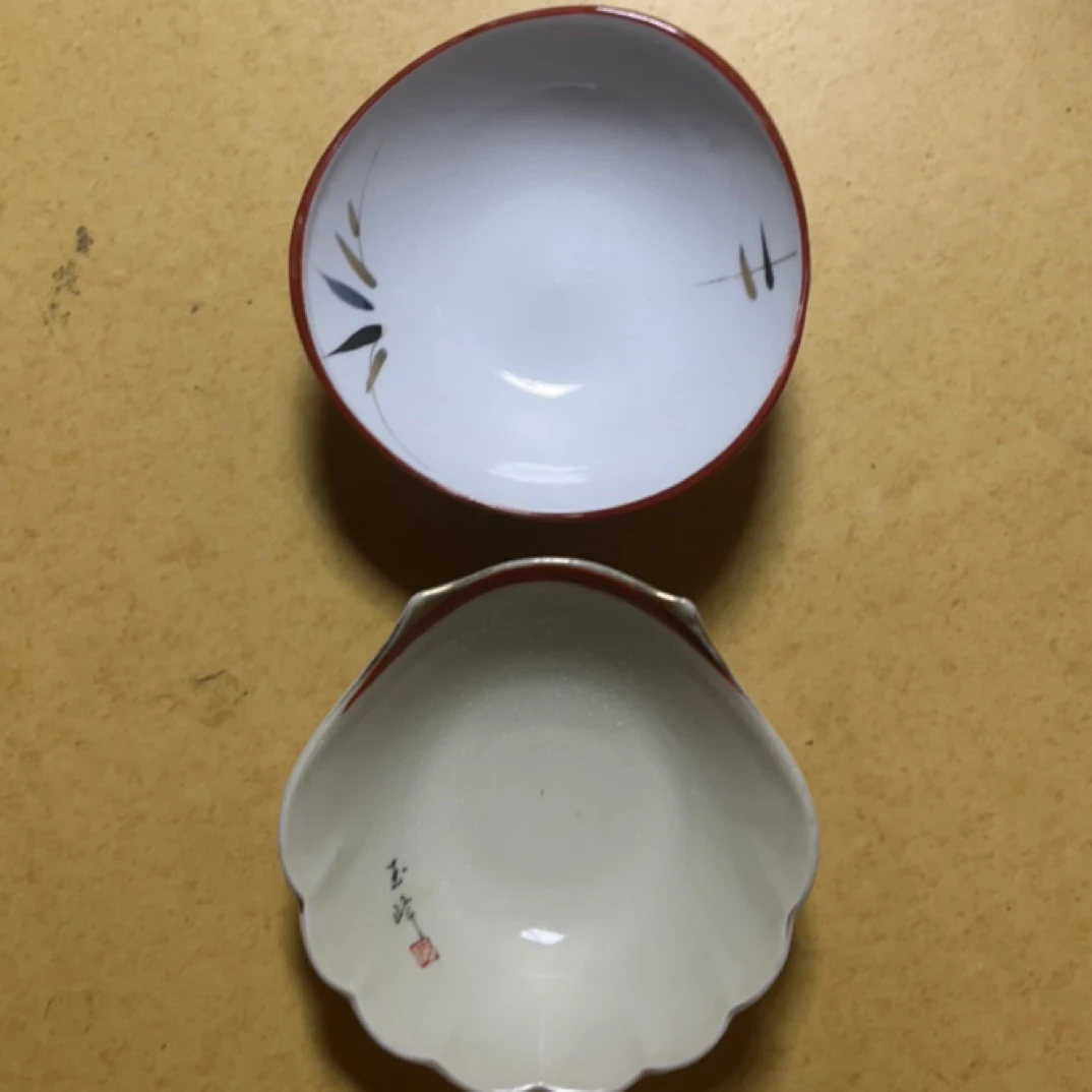 2个一组默认微瑕特色印花碗