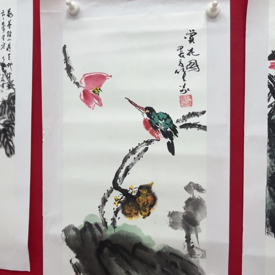 国画绘画作品多次参加全国