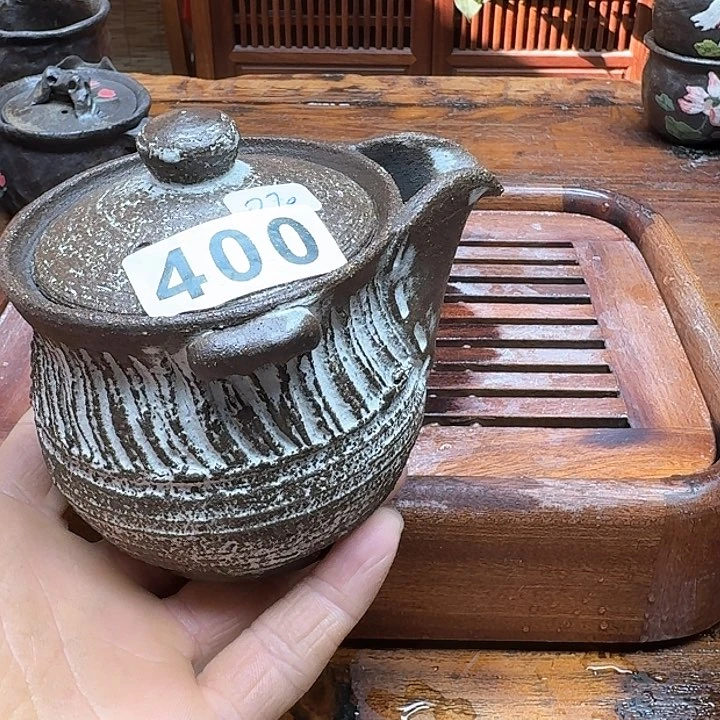 纯手工制作粗陶茶具