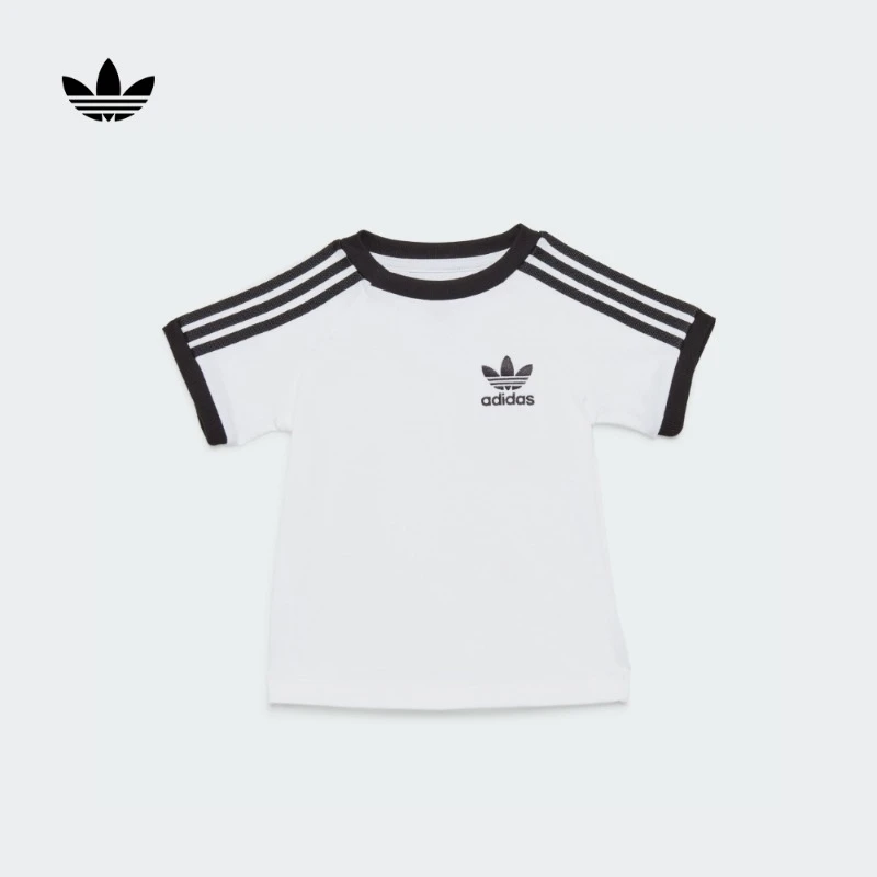 adidas阿迪达斯官方三叶草儿童装男女婴童夏季新款短袖T恤 JE0519