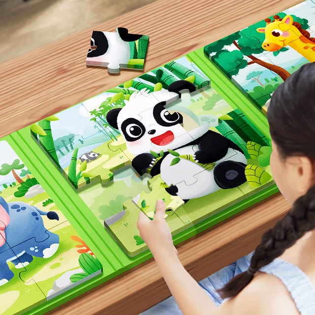 儿童磁性拼图3到6岁幼儿磁力三早教宝宝积木2-3男孩女孩1益智玩具