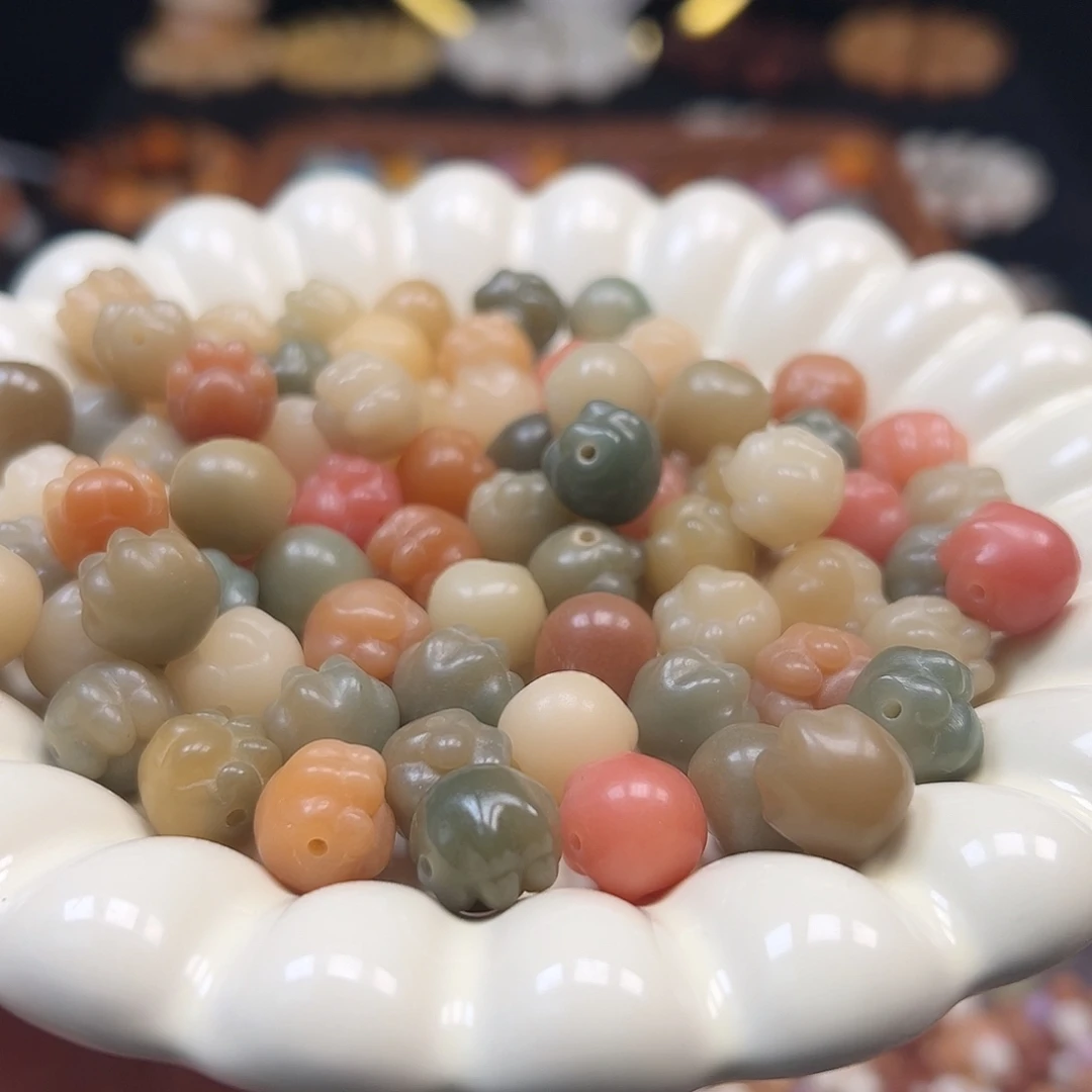 菩提根/象牙果手串12多宝熊爪30颗