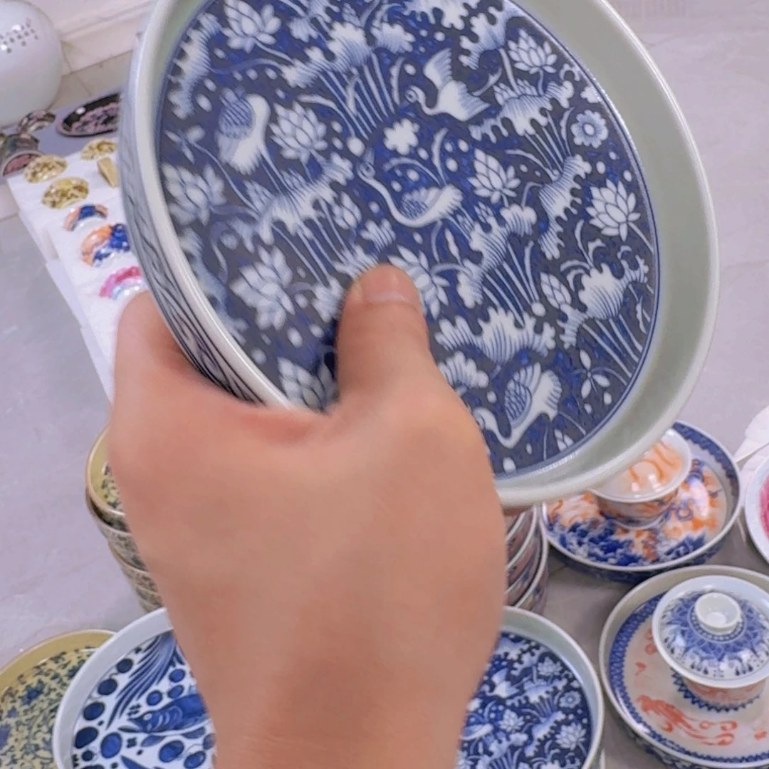 瓷片青花一路连科大壶乘微瑕
