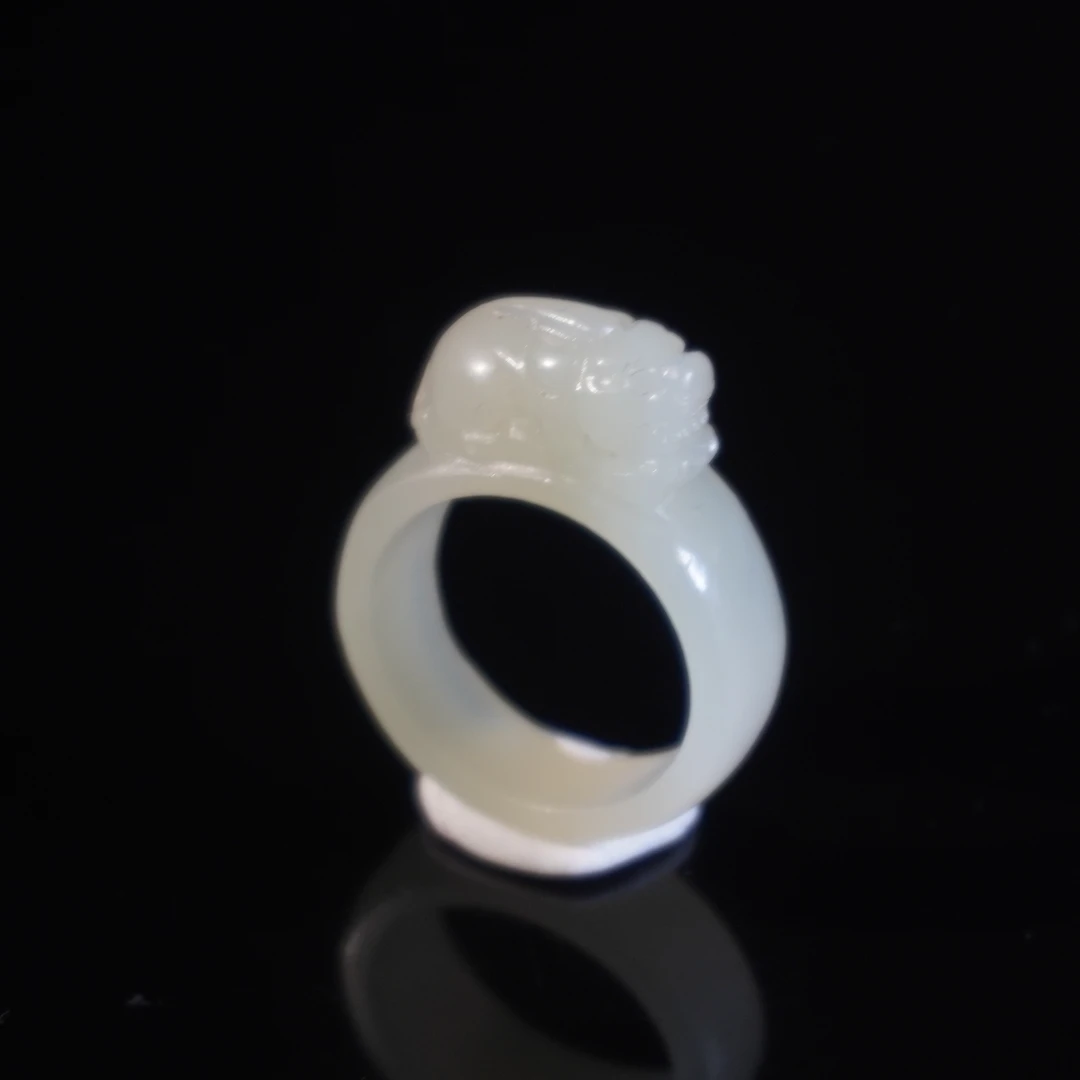 20世纪和田玉戒指/HY034853/金玉良缘/槐荫山房