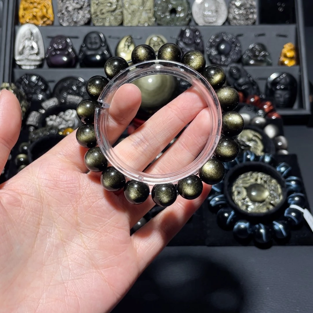 未镶嵌黑曜岩珠宝奇石阿****果