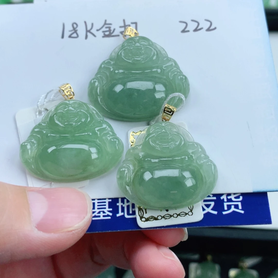 【闪购商品】翡翠挂件18K金镶嵌多样性发其1