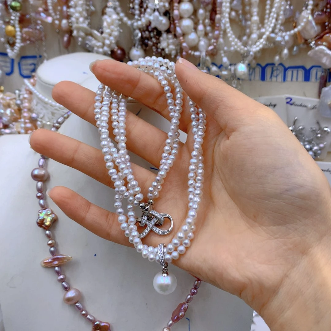 淡水珍珠耳饰银S925镶嵌o*乖