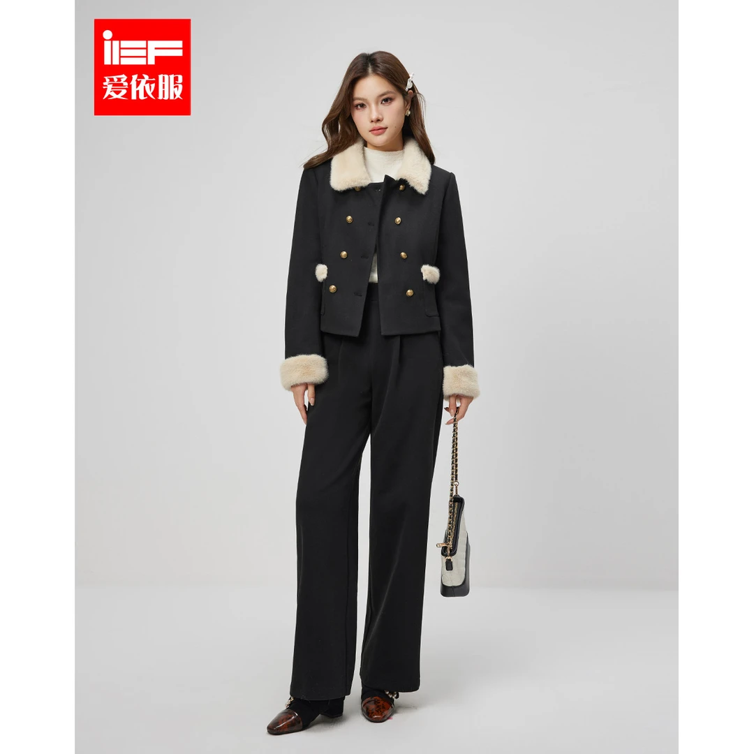 IEF/爱依服2025冬季新款时尚通勤风百搭显瘦高级感气质上下套裤