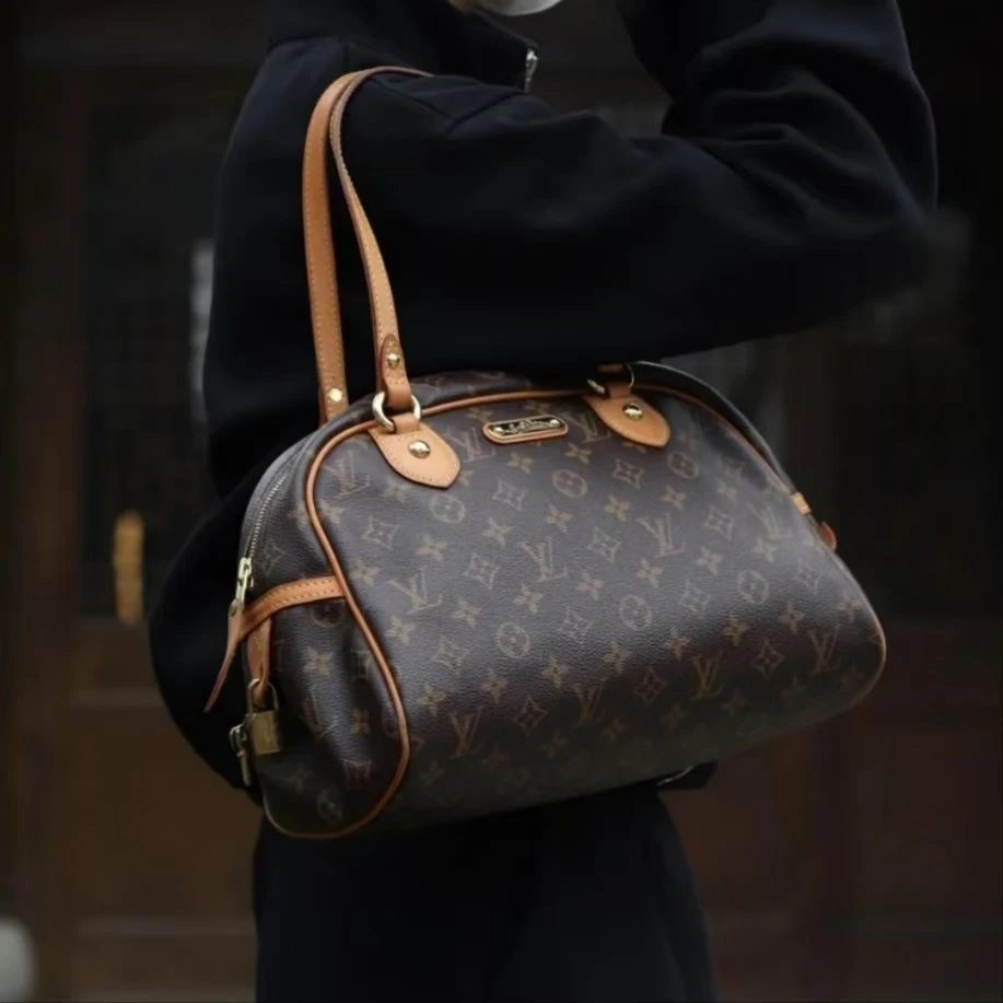 95新 LouisVuitton/路易威登 保龄球老花单肩斜挎腋下包 95新