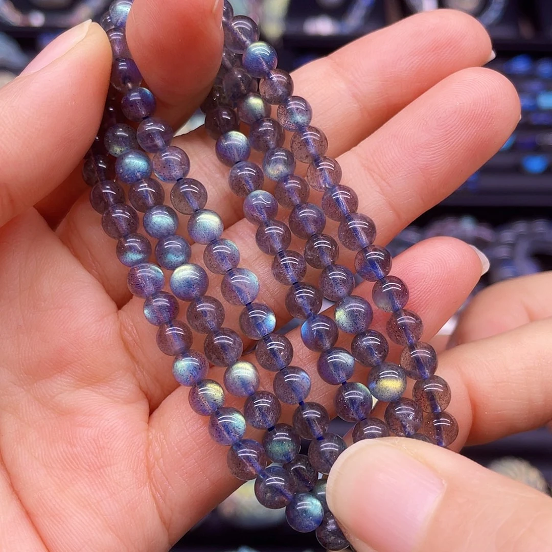 未镶嵌长石手串5.4左右