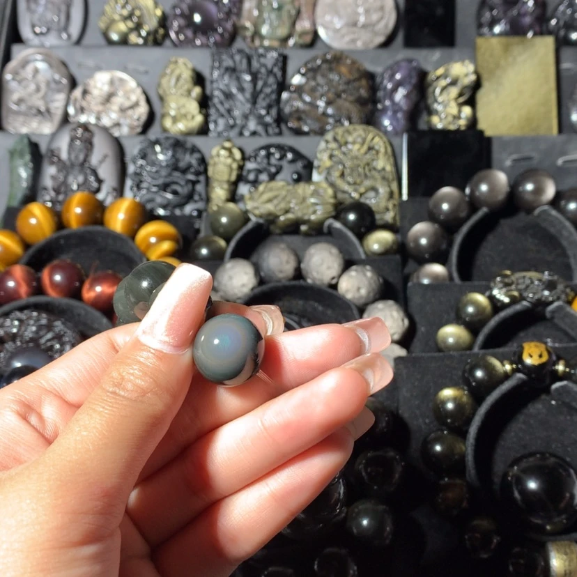 【闪购商品】黑曜岩珠宝奇石未镶嵌E****王单颗