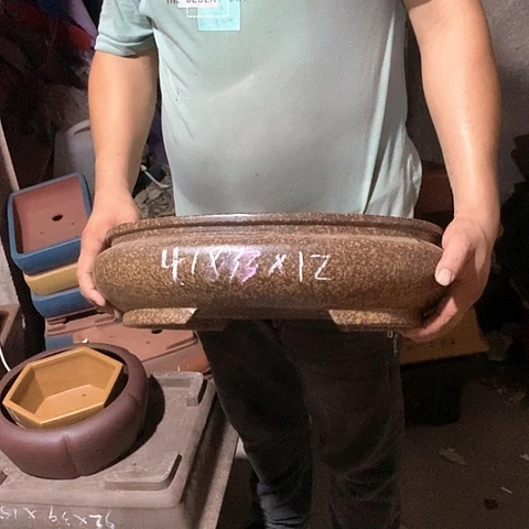 紫砂花盆手工制作