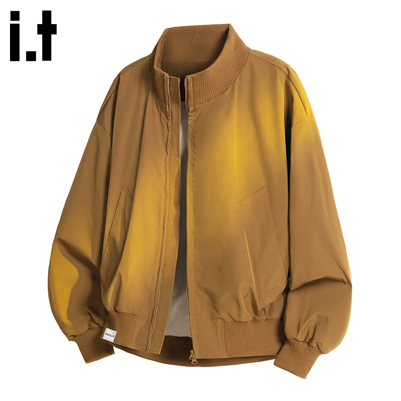 i.t:CHOCOOLATE痞帅长袖夹克外套男士2025秋冬季高级感宽松冲锋衣