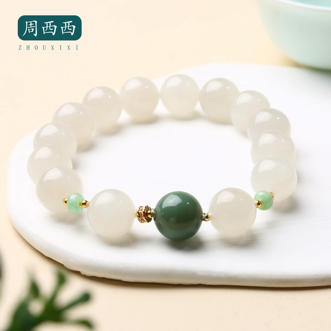 周西西珠宝18K蜂蜜水鸭蛋青路路通11.5mm经典百搭多样性发货17937