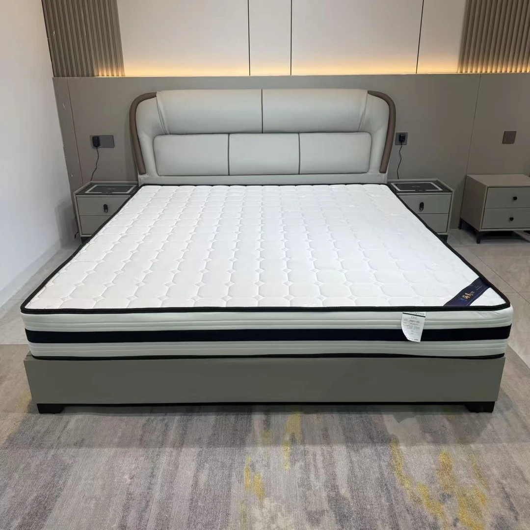 真皮主卧床意式轻奢大户型双人床1米8婚床现代简约储物皮床婚床