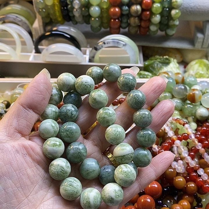 未镶嵌蛇纹石玉手镯小*
