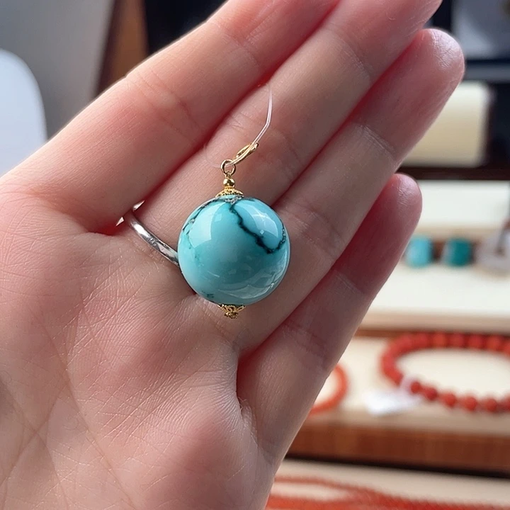 绿松石未镶嵌吊坠