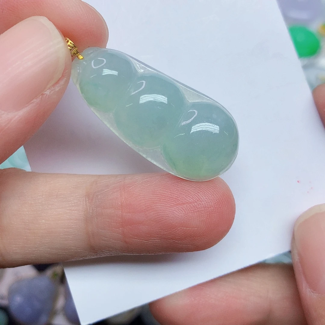 翡翠18K金镶嵌颈饰356676