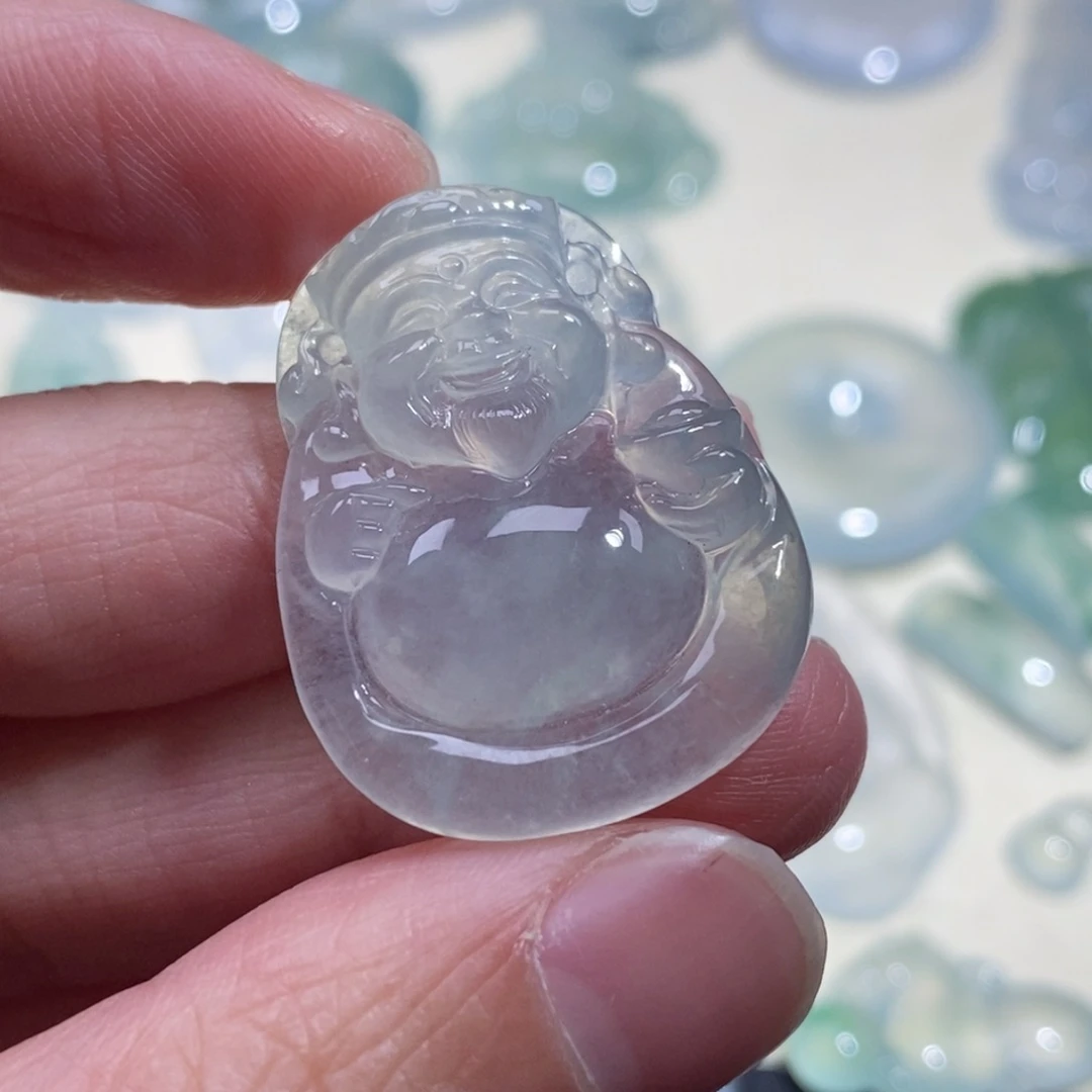 翡翠颈饰未镶嵌天然缅甸翡翠A货